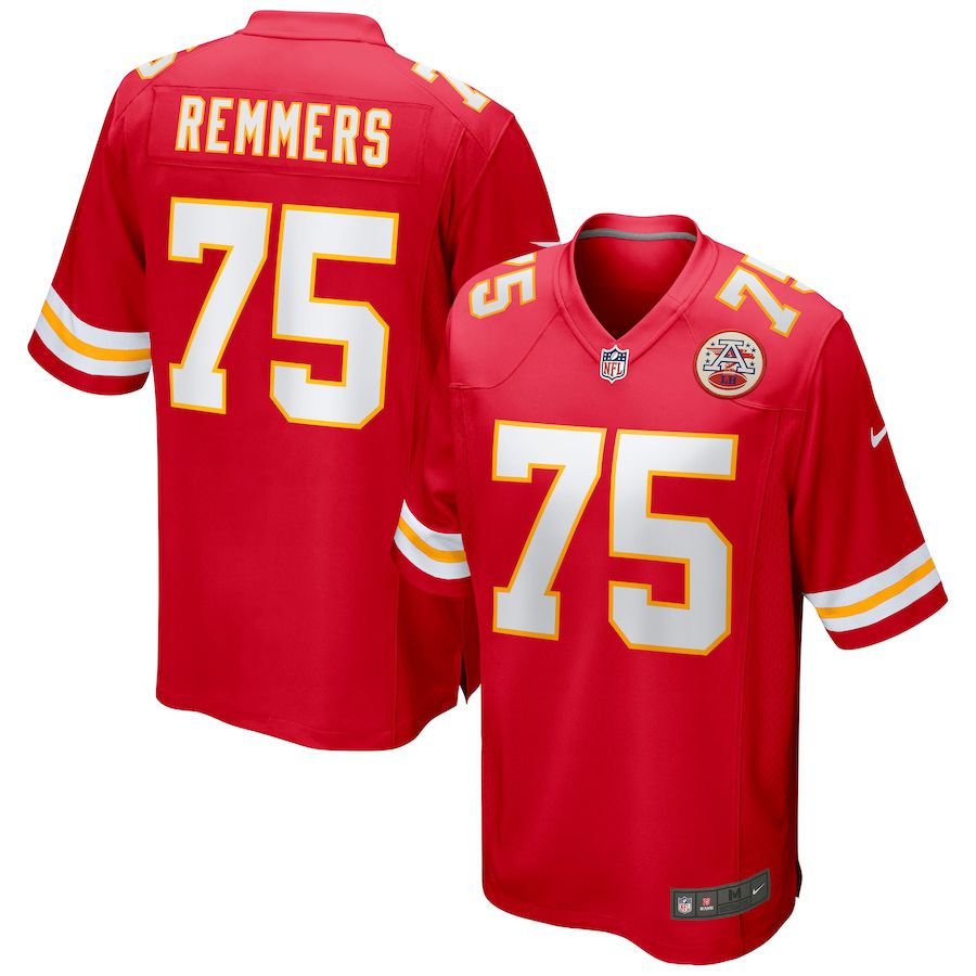 Men Kansas City Chiefs #75 Mike Remmers Nike Red Game NFL Jersey